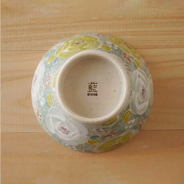 【波佐見焼】花やか 茶碗・コップ（緑）セット 食器【陶もと】[PE40] 波佐見焼