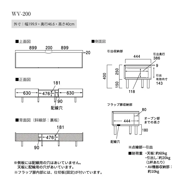 テレビボード WV-200L No.645