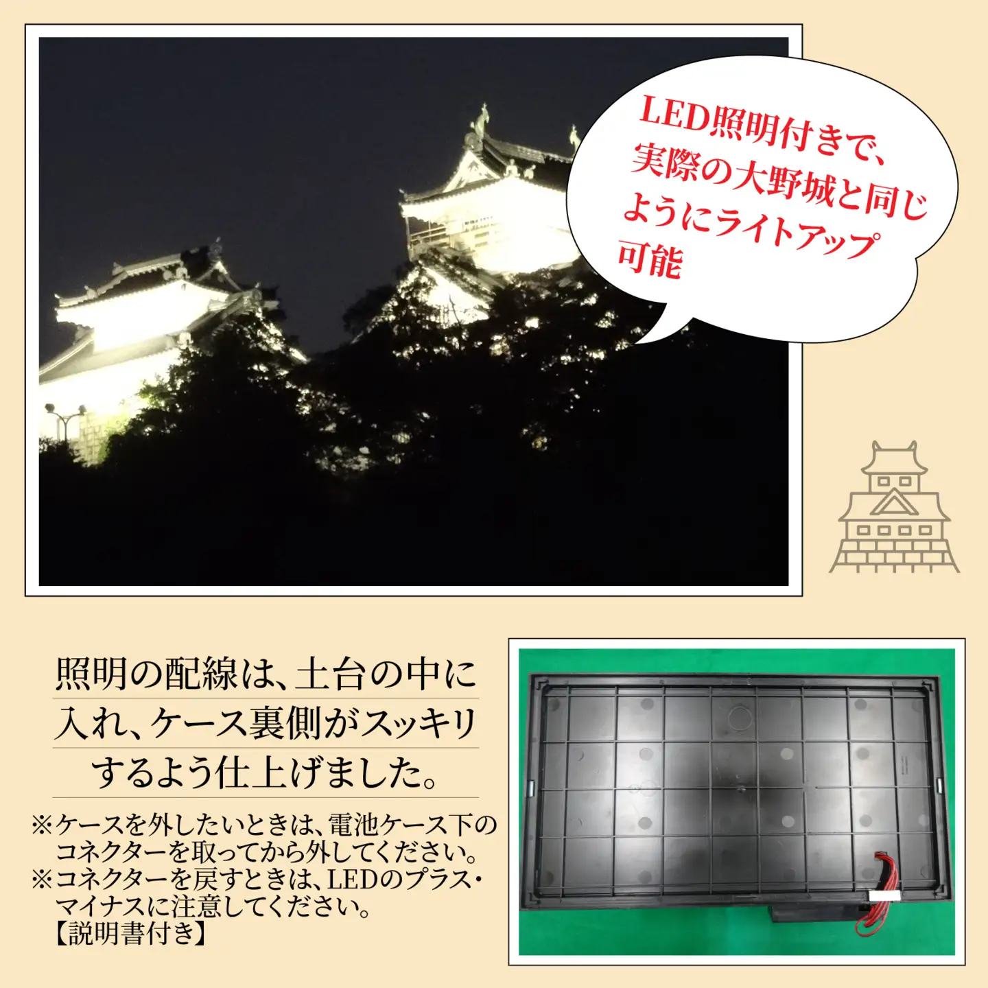 星空と越前大野城 ジオラマ