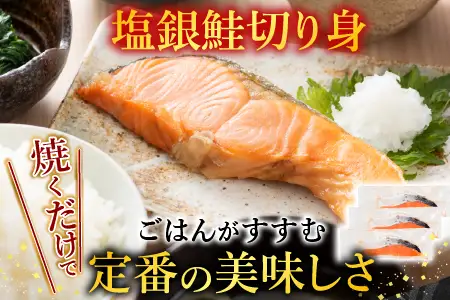 お刺身トラウトサーモン2～5本(計1kg)＆塩銀鮭切り身1切(約70g)×12P B-09094