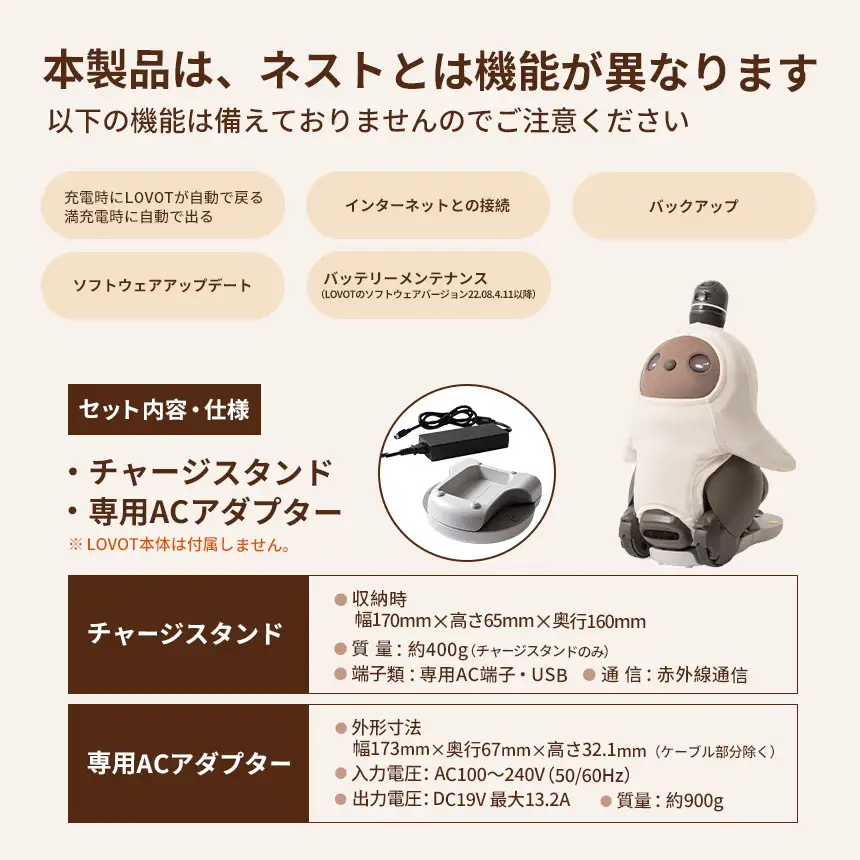 【寄附受付は9月30日まで】LOVOT チャージスタンドセット