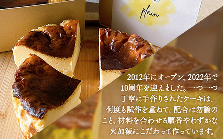AQ0102 バスクチーズケーキ2個セット（プレーン・抹茶各12cmホール）プレーン味 抹茶味