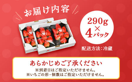 いちご とちあいか 290g×4パック ※2026年12月～発送