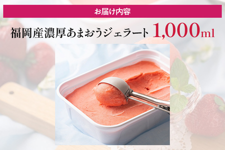 福岡産 濃厚あまおうジェラート 1000ml あまおう イチゴ いちご ジェラート スイーツ 果物 フルーツ アイス 送料無料
