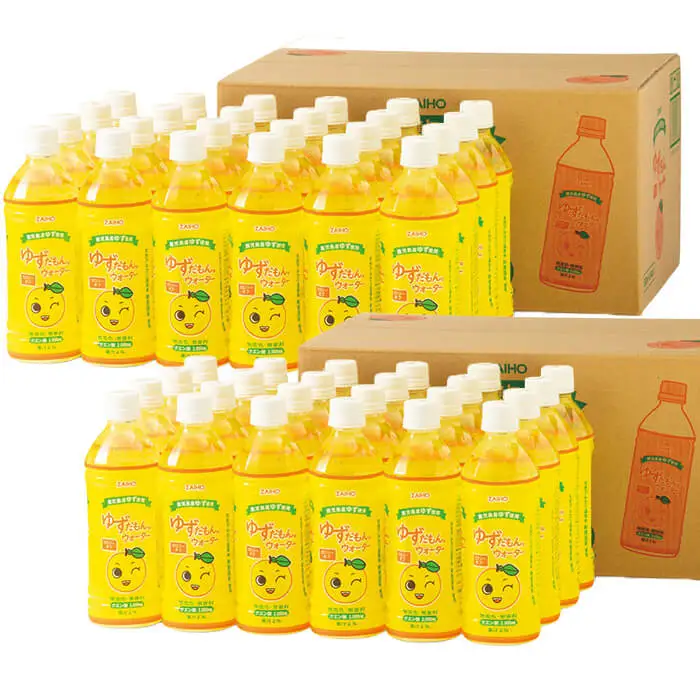 ＜定期便・全3回(連続)＞ ゆずだもん。 ウォーター (500ml×48本、ペットボトル) 定期便 ゆず 【株式会社財宝】T13-v01