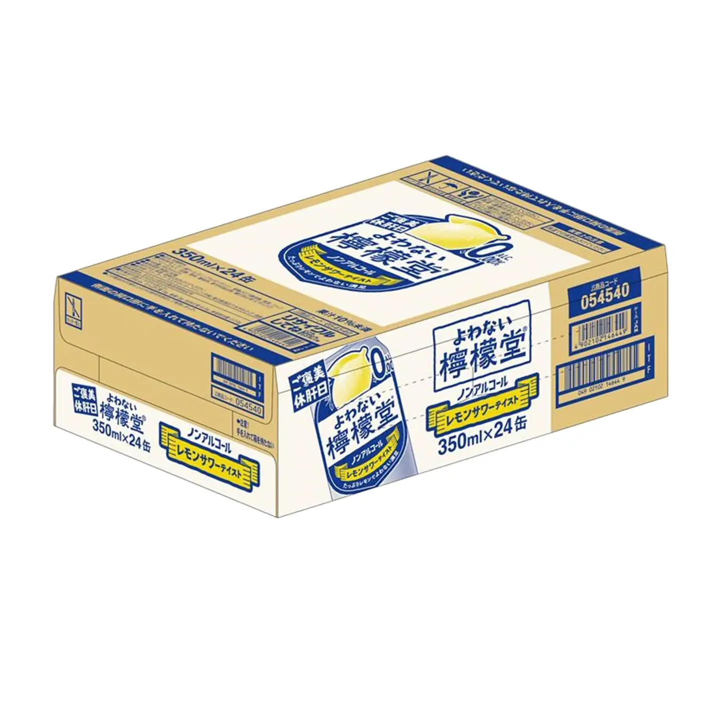 「よわない檸檬堂」レモンサワーテイスト ノンアルコール（350ml×24本）1ケース｜ ノンアル飲料 