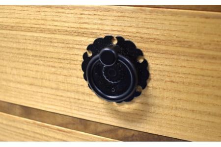 熟練桐たんす職人が手作りした三段小引出（柾目・特上品）（オイル塗装メイプル）