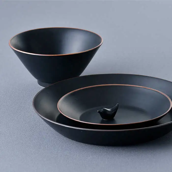 【波佐見焼】マットカラー茶碗セット（ブラック）食器 皿【大新窯】[DC134] 波佐見焼