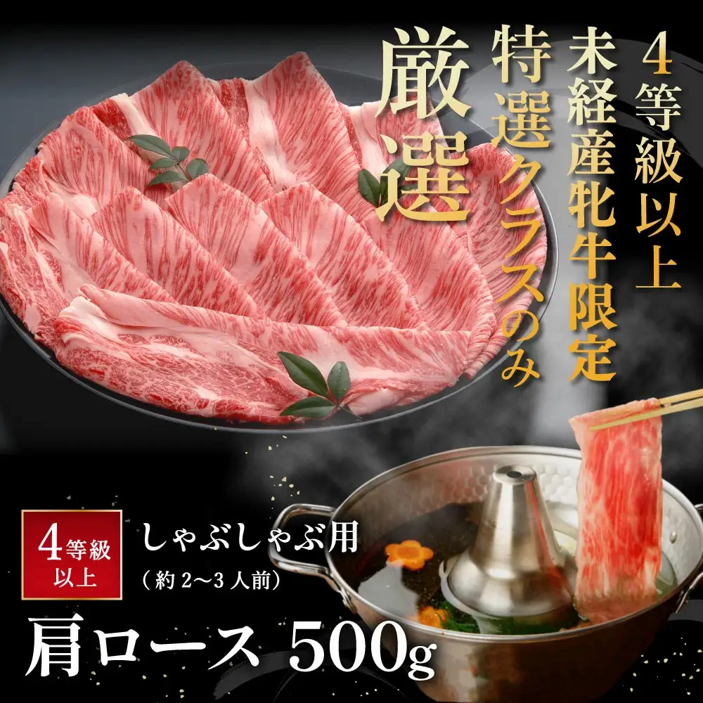 近江牛 しゃぶしゃぶ 肩ロース 500g 【AF06W】 牛肉 近江牛