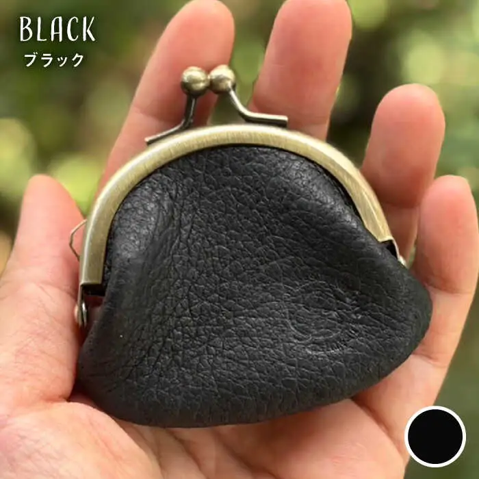 【イノシシ革】がまぐち コインケース 糸島市 / BLESS LEATHER [AAA011] クラフト 革製品 オリジナル レザー
