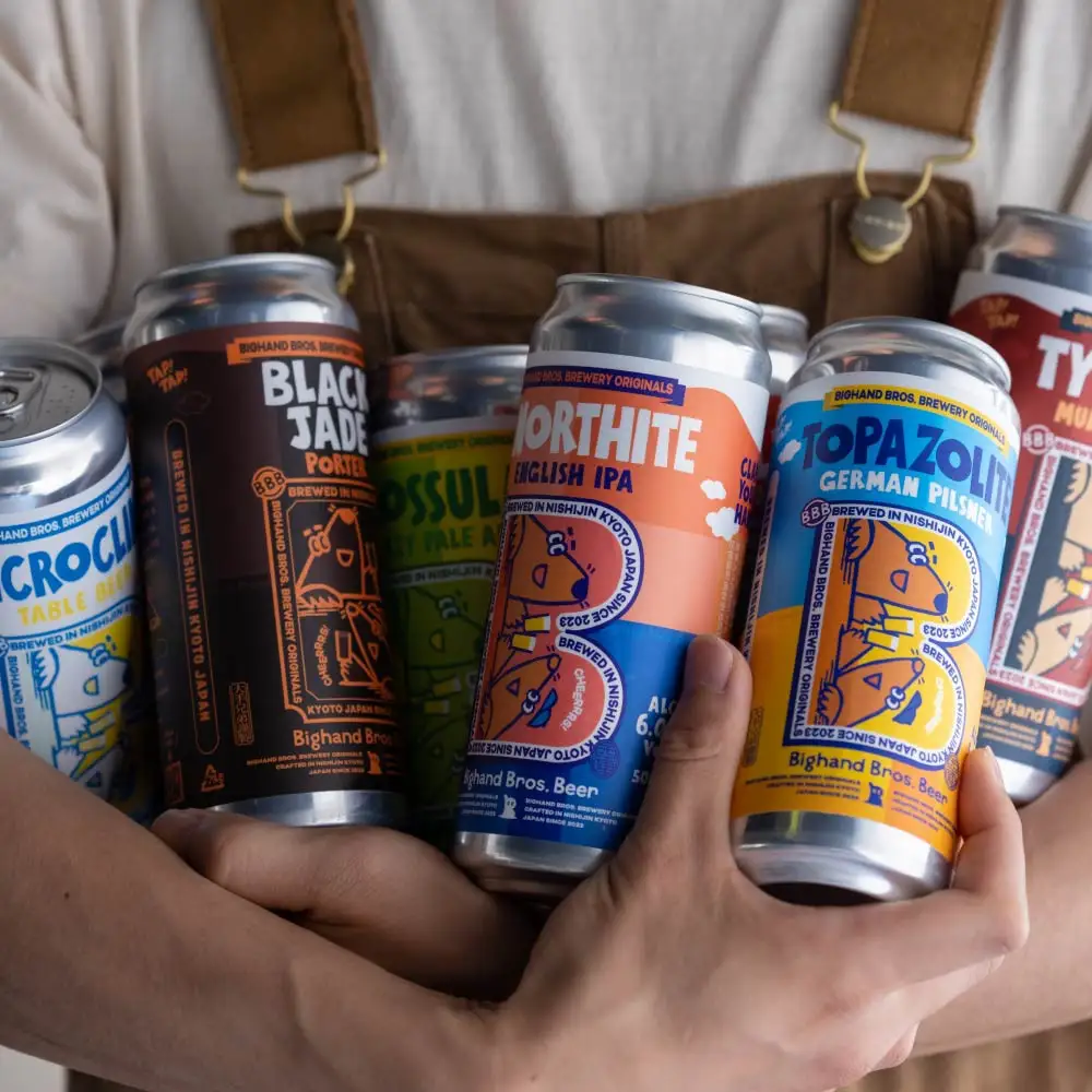 【Bighand Bros. Beer】クラフトビール 500ml缶 飲み比べ 4本セット（ビッグハンドブロスビア）［ 京都 西陣 ビール ワールドビアカップ金賞 お酒 人気 おすすめ お取り寄せ 通販 送料無料 ふるさと納税 ］