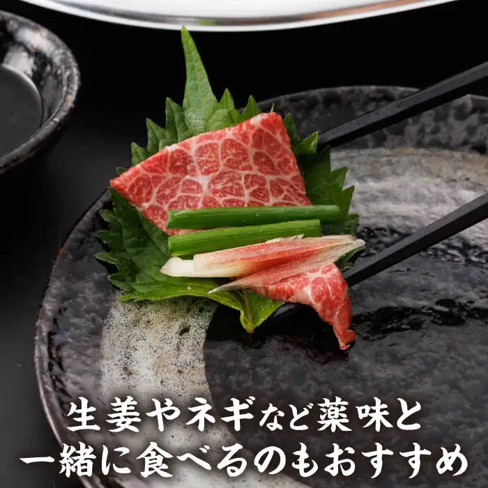 【6回定期便】特選霜降り馬刺し 中トロ大トロ2種食べ比べセット 計200g（各1pc）【馬刺しの郷 民守】 2種馬刺しセット 中トロ 大トロ 熊本 霜降り 特選 [ZBL078]