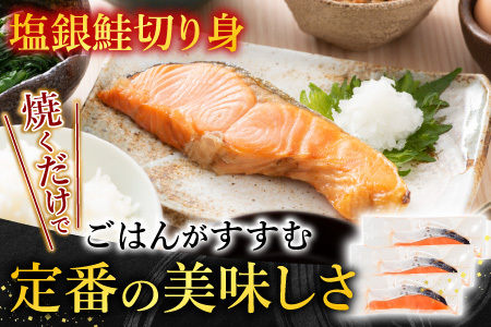 お刺身トラウトサーモン2～5本(計1kg)＆塩銀鮭切り身1切(約70g)×35P F-09025