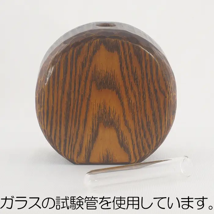 木工房矢吹のタモの一輪挿し( 彫刻なし 漆仕上げ 無垢 木製 漆 )＜085-026＞