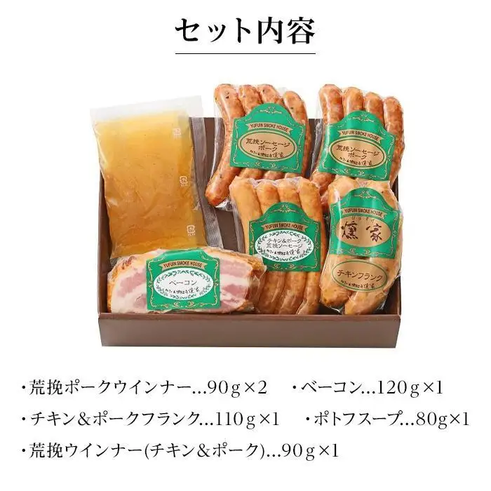 【お歳暮】【由布院燻製工房 燻家】ポトフセット＜濃縮タイプのスープ、ベーコン、ソーセージ6品をセットしてお届け＞