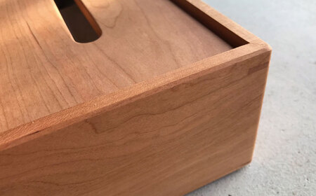 ティッシュボックス チェリー / ティッシュボックス ティッシュ箱 ティッシュケース ウォールナット インテリア 雑貨 木製 / 瑞浪市 / Factory Kakamu インテリア 雑貨 木製 [AZBZ004]