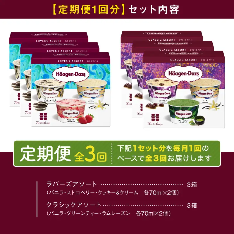 ＜全3回・連続＞お試し定期便！アソートボックス セット アイス スイーツ デザート_H0016-152