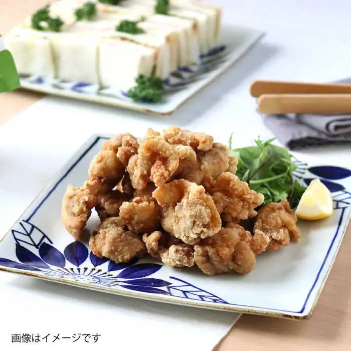 【波佐見焼】スクエアプレートL ブルーフラワー 食器 皿【翔芳窯】[FE277] 波佐見焼