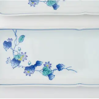 有田焼 花絵長角 ロングプレート皿 2枚セット 食器 重ねやすい 長角皿 うつわ かどすみ商店 | 30000円以内 3万円以内 | de003