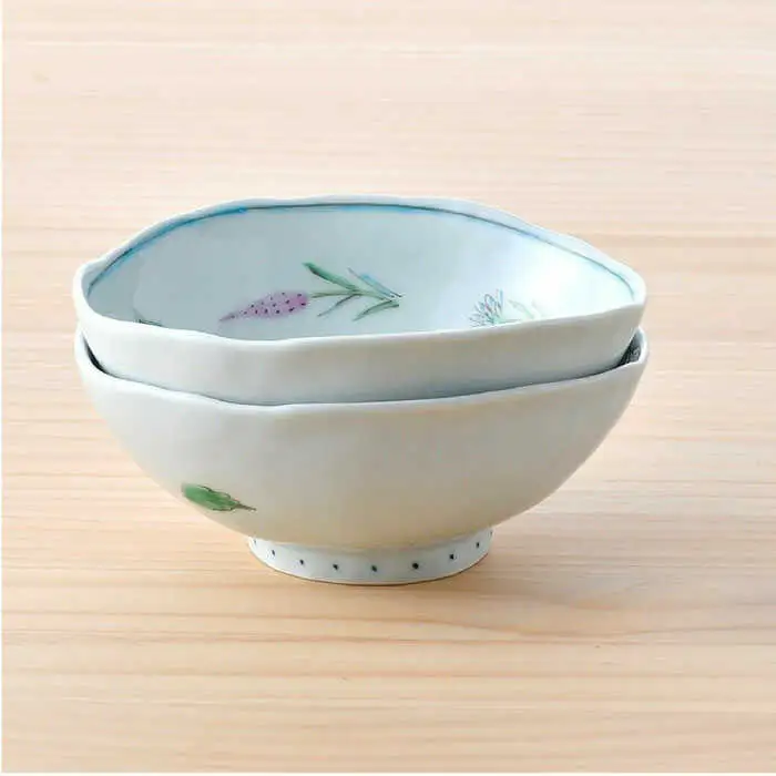 【波佐見焼】野の花 小丼 2点セット 食器 皿 茶碗 小鉢【藍水】[GB45] 波佐見焼