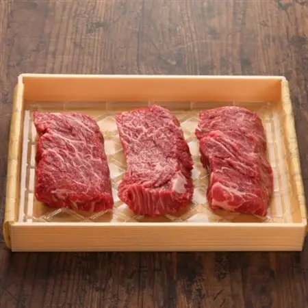 GI認証　くまもとあか牛カイノミステーキ　120g×3枚(益城町)【配送不可地域：離島】【1461221】