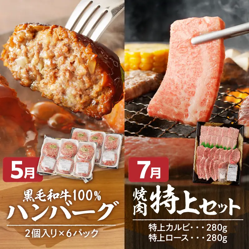 【全6回】「 肉のヨコムラ 」鹿児島県産 黒毛和牛 ・ 黒豚 定期便 （奇数月にお届け） K189-T01 肉 豚肉 牛肉 冷凍