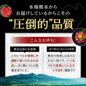 【定期便 全6回】霜降り馬刺しの食べ比べ約600g（大トロ馬刺し・中トロ馬刺し各約300g）を毎月お届け！醤油・生姜の小袋付き