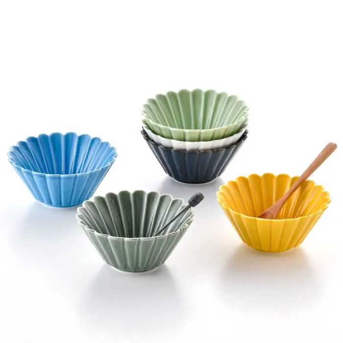 【波佐見焼】菊型小鉢カラフル6色セット 食器 皿【洸琳窯】[GE64] 波佐見焼