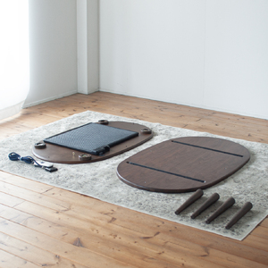 オーバル こたつ（ウォルナット材）炬燵 柳川市 こたつ [011-1771x2]