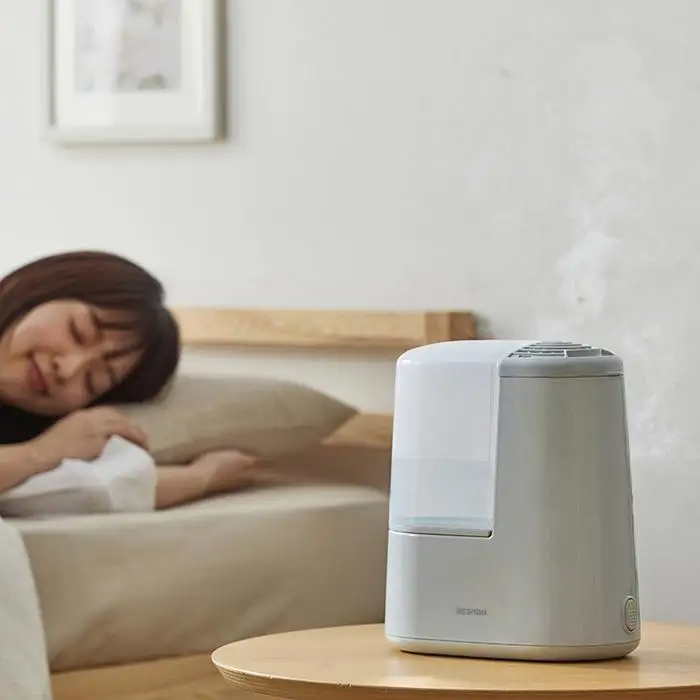 スチーム式加湿器 260ml　AHM-H26B-H　ミストグレー　アイリスオーヤマ