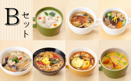 【定期便2ヶ月】具だくさん食べるスープA、Bセット｜具沢山 スープ セット 汁物 ミネストローネ 酒粕 生姜 豚汁 黒酢 サンラータン きのこ キノコ 肉団子 和風 カレー 豆乳 ボルシチ 栄養士 ヘルシー 冷凍 レンジ　※離島への配送不可 FAA-063
