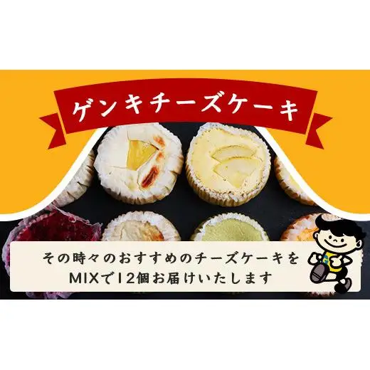 ゲンキチーズケーキ 12個 プレーン MIX バラエティ セット OP-8