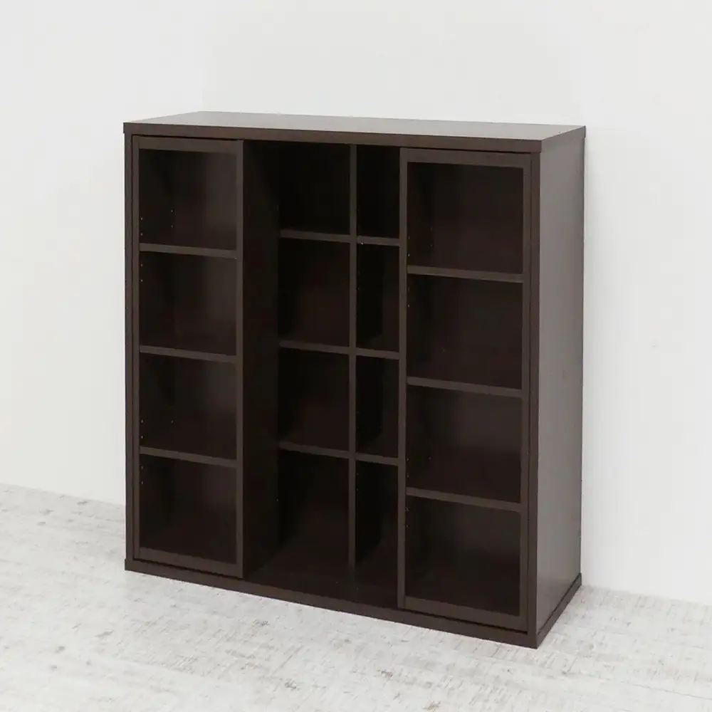 【ダークブラウン】深型スライドシェルフ
