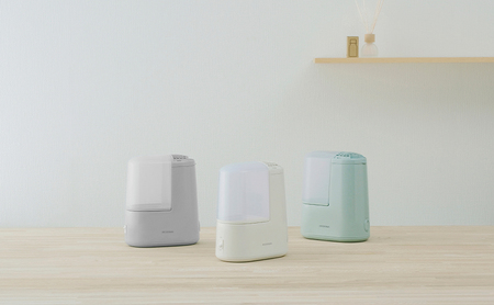 スチーム式加湿器 120ml AHM-H12B-G フォググリーン スチーム式 加湿器 卓上 加湿 アロマ 卓上加湿器 加湿機 小型 湿度 コンパクト スチーム シンプル アイリスオーヤマ