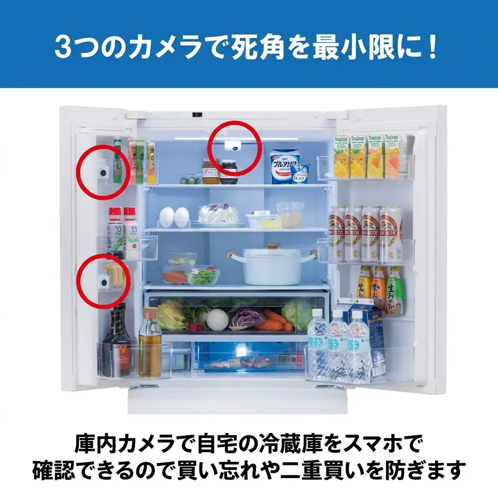 冷蔵庫 庫内カメラ付き 503L IRGN-C50A-W ホワイト 大型 大型冷蔵庫 両開き 6ドア フレンチドア 2段冷凍室 171L 急速冷凍 自動製氷 大容量 アイリスオーヤマ 