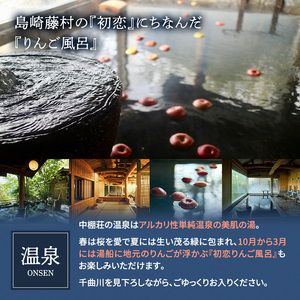 宿泊券 中棚荘 1泊2食付 2名様 ギフト券 チケット 券 宿泊 旅行 温泉 食事