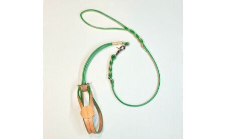 本革リードとスライドコントロールハーネスセット（超小型～中型犬まで使えます） ペット用品 ペットグッズ 犬用品 お散歩グッズ 小型犬 フリーサイズ ハンドメイド 牛革製  ラベンダー