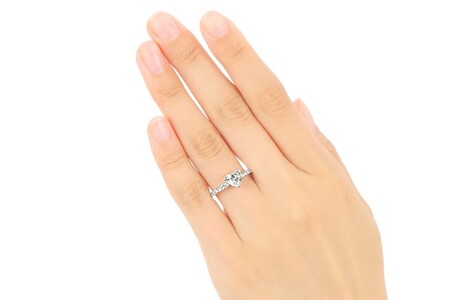 【一点もの】ダイヤモンド（1.09ct）プラチナリング　R72　K05103-H