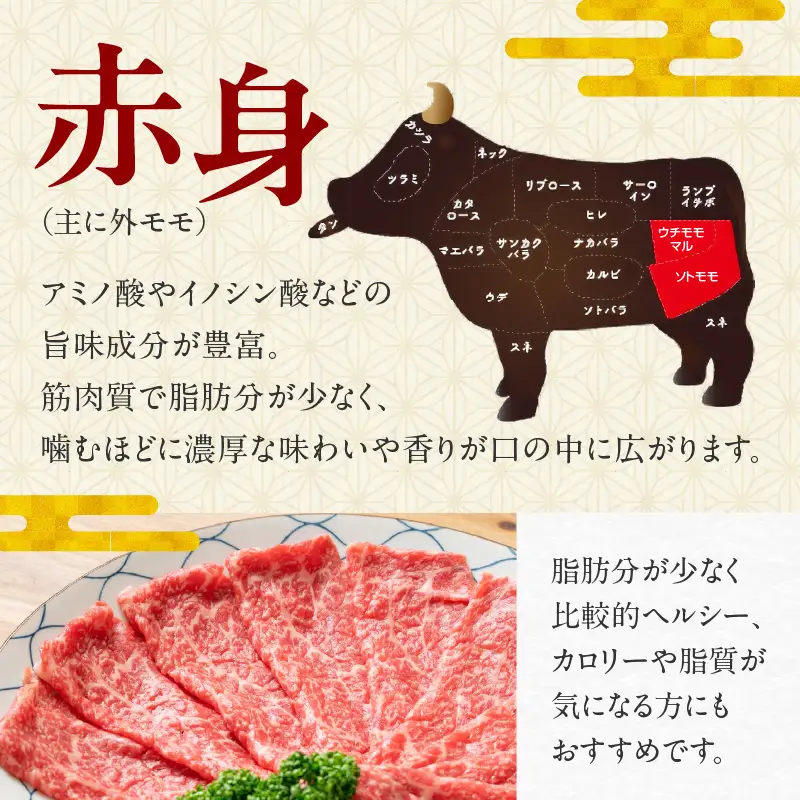 黒毛和牛赤身スライス 600g 【風呂敷包み】 K098-015_02 肉 牛肉 冷凍