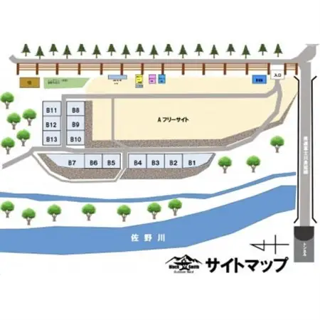BlackSmithOutdoorfield(佐野川キャンプ場)キャンプサイト利用券60,000円分【1465501】