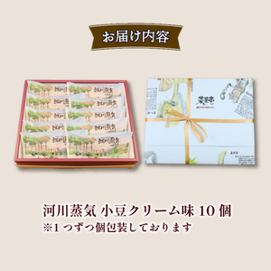 河川蒸気 小豆クリーム味 10個入 どら焼き どら焼き どら焼き どら焼き どら焼き どら焼き B22_04