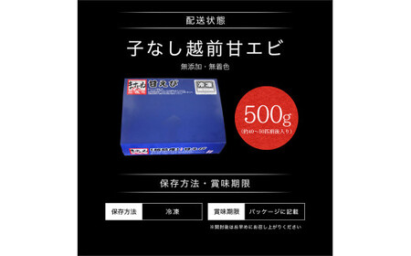 越前 甘えび 小サイズ 500g (約50匹前後) [001-a019(20)] 