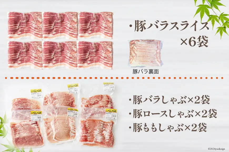 4回 定期便 宮崎県産 豚肉 こま 焼肉 肩ロース バラスライス しゃぶしゃぶ もも ロース セット 小分け 数量限定 合計7.2kg 毎月1.8kgお届け