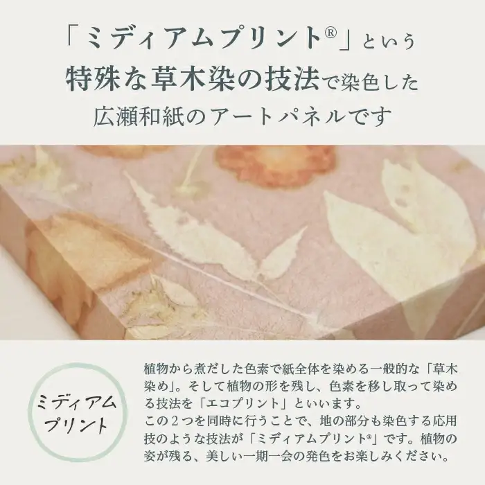 草木染め和紙 アートパネル（アカネ）【伝統工芸 広瀬和紙 一点もの インテリア 手作り ギフト プレゼント 贈り物 アート 草木染 自然 職人 和紙 広瀬和紙 おしゃれ 植物 島根県 安来市】