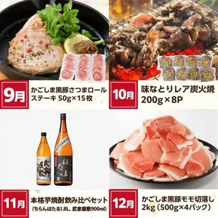 【発送月固定定期便】南九州まんぞく定期便2全12回【配送不可地域：離島】【4014695】