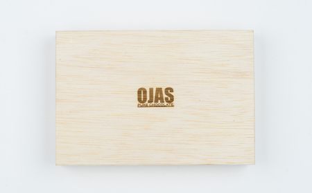 【OJAS(R) PURE CHOCOLATE.】木箱入りフクロウチョコレート ６粒入り