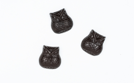 【OJAS(R) PURE CHOCOLATE.】木箱入りフクロウチョコレート ３粒入り