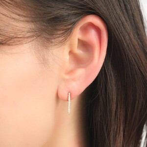 K18 天然ダイヤモンド ピアス　14966