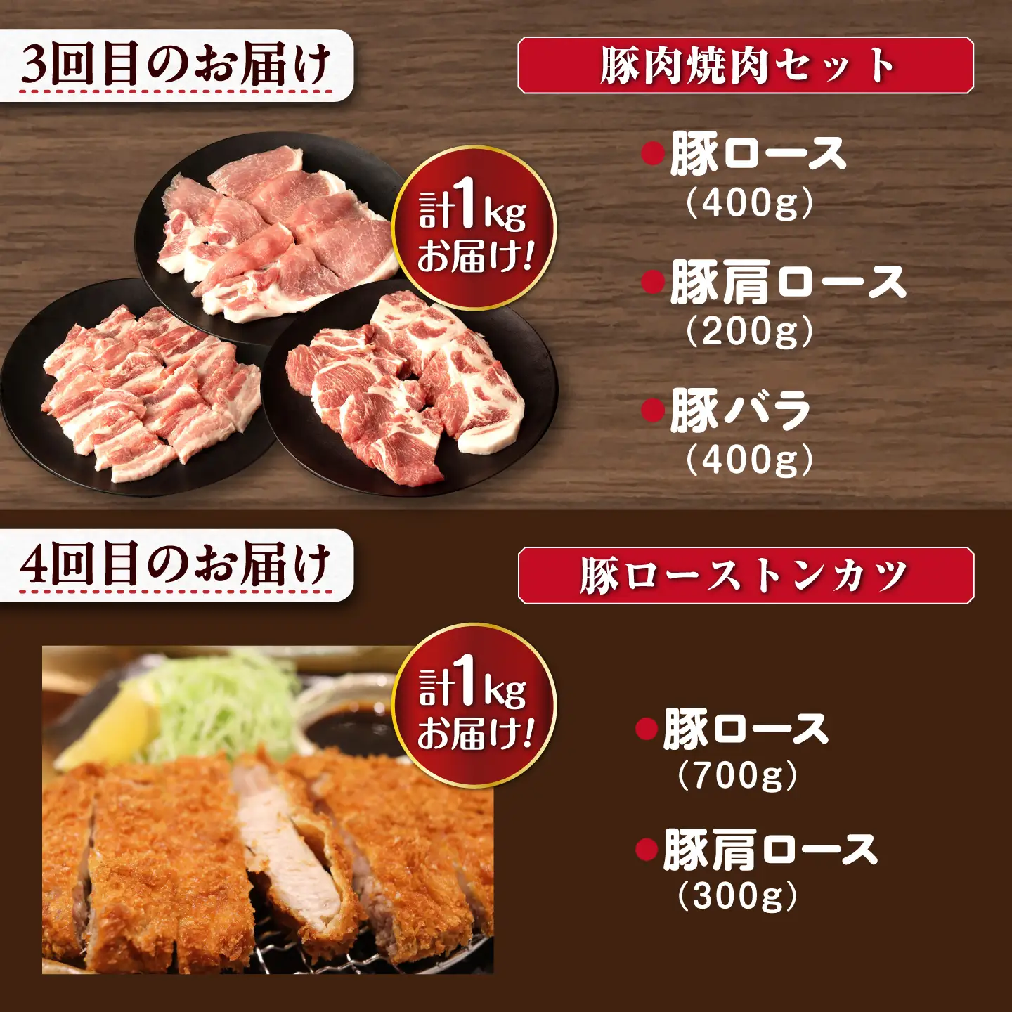 【5回定期便】ナルちゃんファーム 豚肉三昧お楽しみコース 総量5.3kg（豚肉しゃぶしゃぶ・スライス・焼肉・とんかつ計4kg ハムセット1.3kg）/ 豚肉 ロースハム ハム はむ ウインナー ういんなー フランク 豚ロース ロース ろーす 豚モモ モモ もも 豚バラ 焼肉 しゃぶしゃぶ スライス 豚肉定期便 / 大村市 / おおむら夢ファームシュシュ[ACAA075]