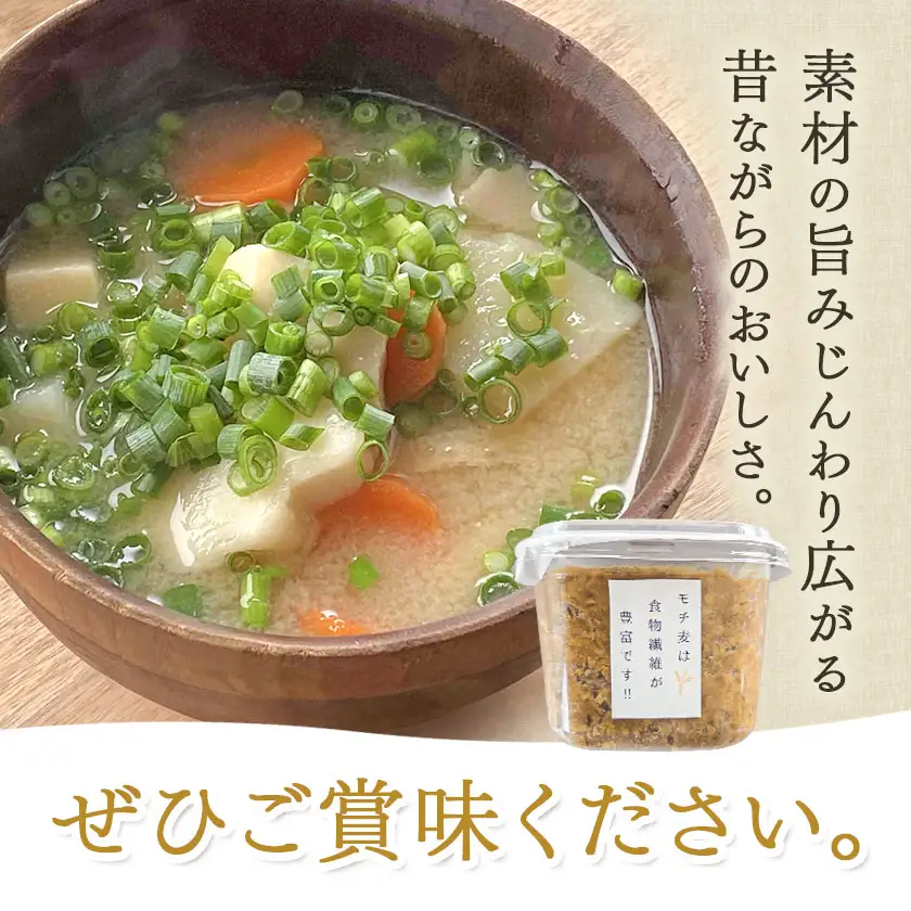 もち麦パワー味噌 計2kg (500g×4個) さつまの味《30日以内に出荷予定(土日祝除く)》